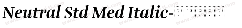 Neutral Std Med Italic字体转换